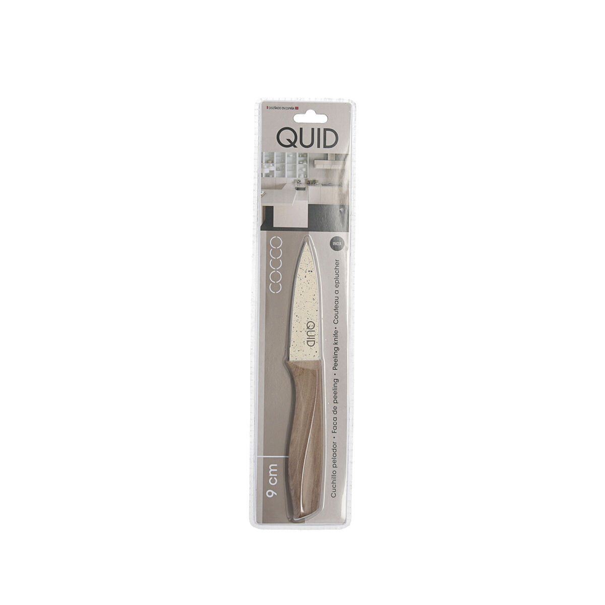 Schälmesser Quid Cocco Braun Metall 9 cm (Pack 12x)